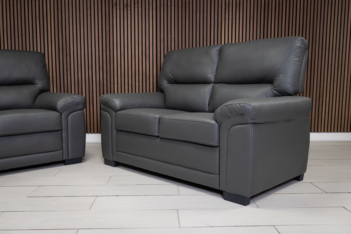 3+2 grey leather bromley