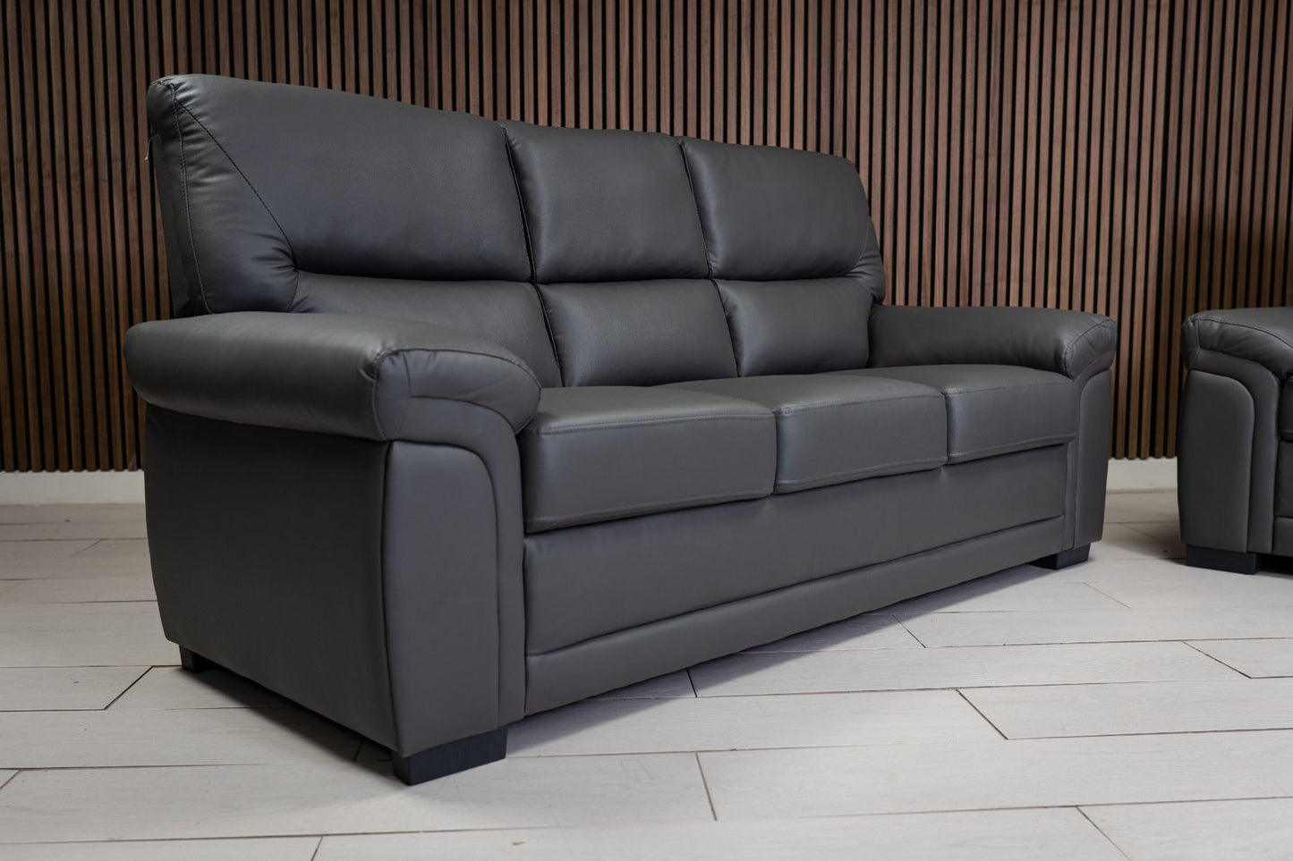 3+2 grey leather bromley